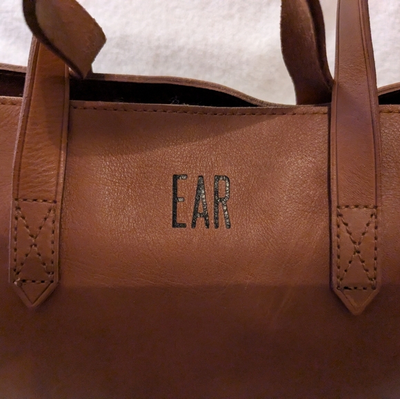 Madewell Large Leather Zip Top Transport Crossbody Purse Satchel Light Brown - Picture 14 of 15